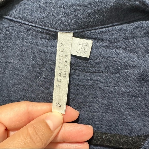 Seafolly Crinkle Twill Beach Shirt - Indigo Size Extra Small - Picture 7 of 7